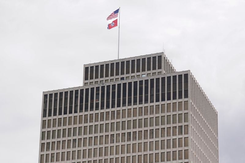 FILE - William R. Snodgrass Tennessee Tower stands June 22, 2023, in Nashville, Tenn. (AP Photo/George Walker IV, File)