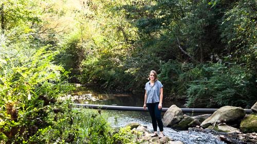 Writer and activist Hannah Palmer, who's working on a book about Atlanta's "hidden water," created "Ghost Pools" with Flux Projects in East Point.
Courtesy of Virginie Kippelen