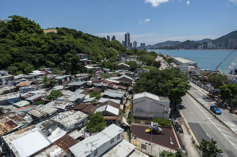 A general view of the Cha Kwo Ling village in east Kowloon, Hong Kong, Sunday, Aug. 25, 2024. (AP Photo/Chan Long Hei)