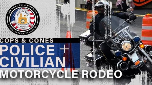The Lawrenceville Police Department will host a Cops & Cones Motorcycle Rodeo 10 a.m. to 6 p.m. Saturday, Aug. 12 at the Gwinnett County Fair Grounds. (Courtesy City of Lawrenceville)
