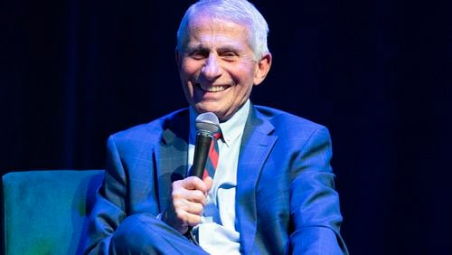 Dr. Anthony Fauci speaks during the presentation of his book "On Call" at Lincoln Theatre Friday, June 21, 2024, in Washington. (Jose Luis Magana/AP)