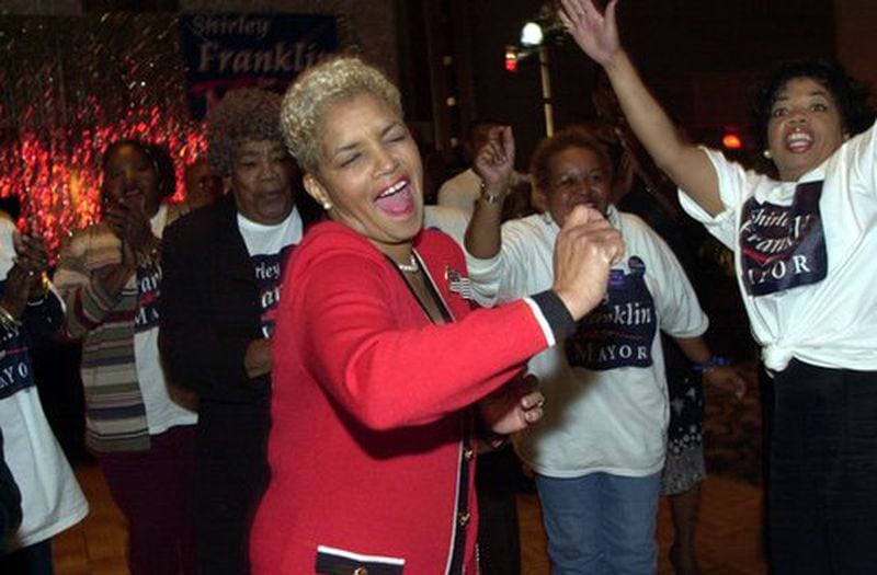 Shirley Franklin -- who succeeded Mayor Bill Campbell after winning 50 percent of the vote, defeating several candidates including Democrat Rob Pitts -- promised Atlanta would be "safer, more efficient, open, honest and straightforward."