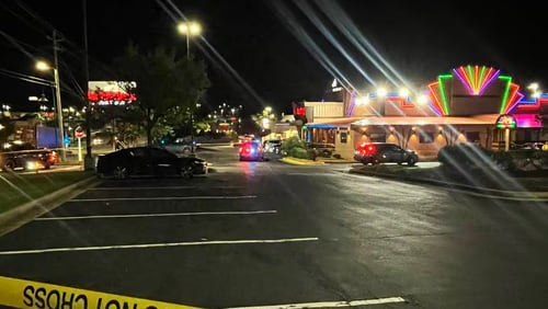 A Morrow police officer and a suspect were shot outside Las Trojas Cantina on Mt. Zion Road on Wednesday night.