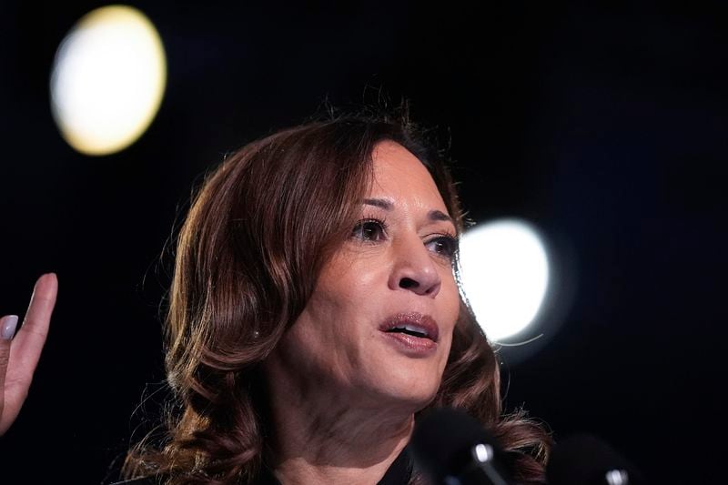 Democratic presidential nominee Vice President Kamala Harris speaks during a campaign event on Friday, Sept. 20, 2024, in Atlanta. (AP Photo/Brynn Anderson)