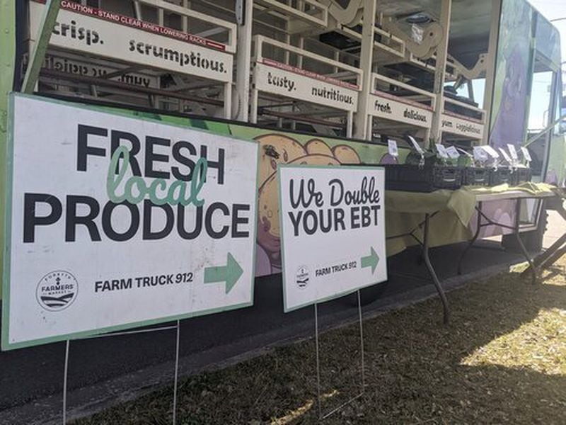 The Forsyth Farmers Market's Farm Truck 912 makes 28 stops weekly in Savannah's neighborhoods, bringing fresh produced and non-processed foods to the city's many food deserts. (Courtesy of Forsyth Farmers Market)