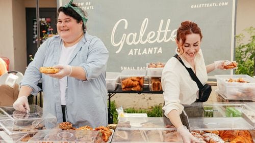 Co-owners Ashley Thomas (right) and Morgan Perkins (left) of Atlanta-based pastry pop-up Galette are set to open their first brick-and-mortar bakery in Avondale Estates in 2024.