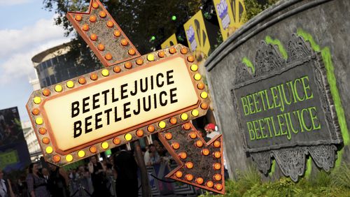 General atmosphere at the premiere of "Beetlejuice Beetlejuice" on Thursday, Aug. 29, 2024, in London. (Photo by Scott Garfitt/Invision/AP)