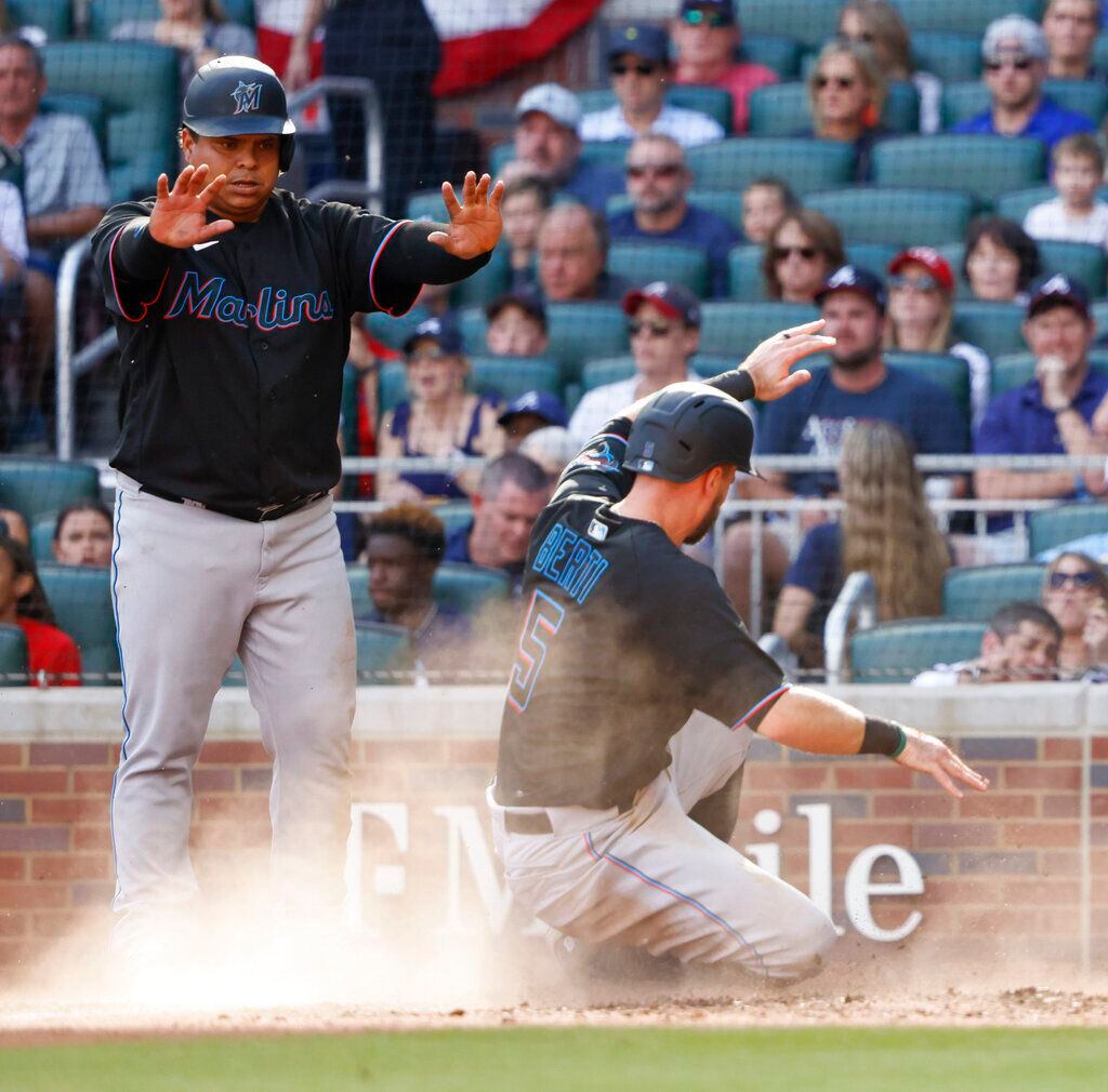 Atlanta Braves' Michael Harris II at bat in a baseball game against the  Miami Marlins on Saturday, May 28, 2022, in Atlanta. (AP Photo/Bob Andres  Stock Photo - Alamy