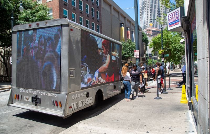 Big Dave's Cheesesteaks hosted an event in downtown Atlanta where two Atlanta restauranteurs team up to provide life insurance for Black men. 
PHIL SKINNER FOR THE ATLANTA JOURNAL-CONSTITUTION.