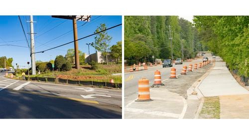 Construction in Johns Creek continues on the Barnwell Road at Holcomb Bridge Road intersection and Haynes Bridge Road at Old Alabama Road intersection. Courtesy City of Johns Creek
