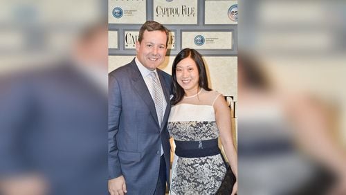 Fox News' Ed Henry and wife, Shirley Henry, attend the Capitol File's WHCD Welcome Reception at The British Embassy on May 2, 2014 in Washington, DC.  Henry just returned to work after donating part of his liver to his sister.