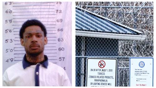 Roderick Hayes, an inmate at Augusta State Medical Prison, was killed on Saturday. A correctional officer was fired the same day and charged with murder. Two inmates also were charged in the case. (GDC; AJC staff photo)