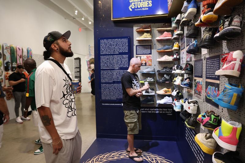 The sneakers that Cey Adams and other hip-hip designers created are not free, but a visit to the "Sneaker Stories" exhibit this weekend at Ponce City Market is. Courtesy of Museum of Graffiti