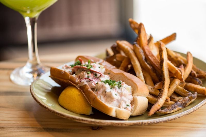  Lobster Roll with sour cream, mayo, lemon, chives, and golden toasted split bun. Photo credit- Mia Yakel.
