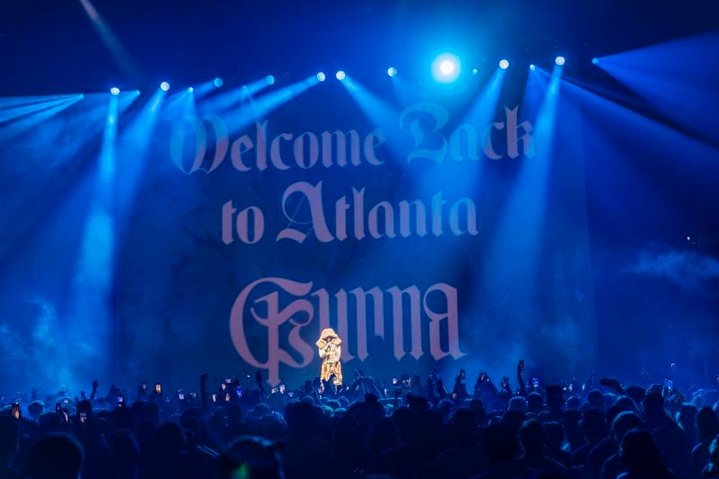 Gunna performs during his sold-out show at Atlanta's State Farm Arena on June 11, 2024. His setlist include more than 40 tracks. It was his first headlining show in his hometown since 2019. Photo credit : State Farm Arena/ Terence Rushin