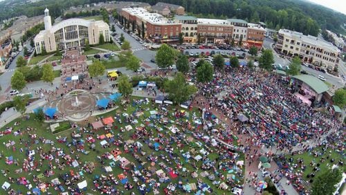 Suwanee is accepting event applications for 2017. Most of more than 40 city events happen here in Suwanee Town Center. Courtesy of City of Suwanee