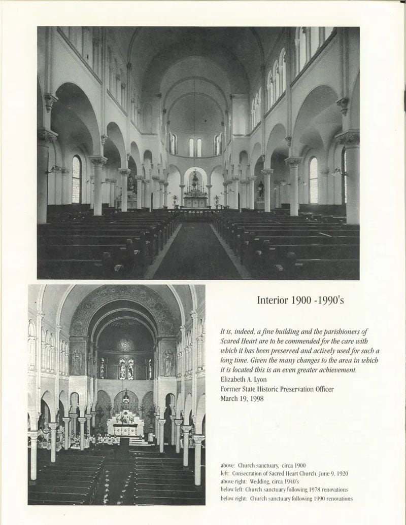 Interior photos of the Basilica of the Sacred Heart of Jesus from the 1900s (Courtesy Basilica of the Sacred Heart of Jesus)