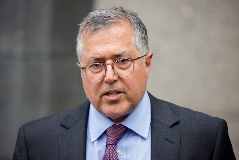 Marc Agnifilo, attorney for Sean "Diddy" Combs, speaks to the media outside Manhattan federal court after Combs was ordered held without bail in his federal sex trafficking case, Tuesday, Sept. 17, 2024, in New York. (AP Photo/Eduardo Munoz Alvarez)