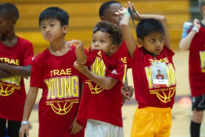 Photos: Hawks’ Trae Young appears at basketball camp for youngsters