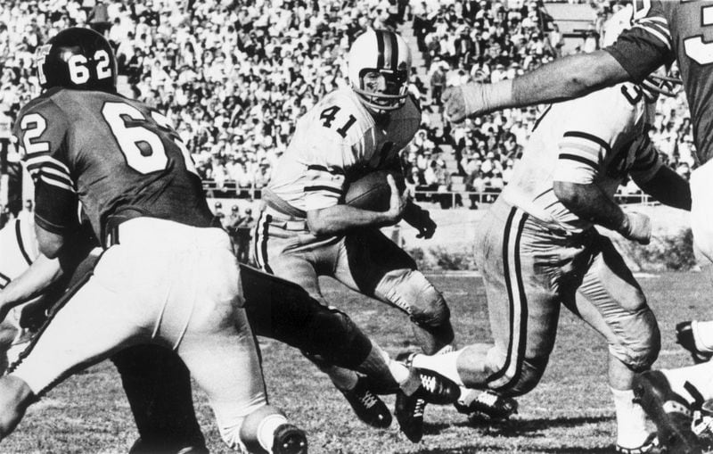 Georgia Tech's Lenny Snow (41) rushed for 136 yards in the Yellow Jackets’ 31-21 win over No. 10 Texas Tech in the 1965 Gator Bowl. After Snow's three seasons at Tech (1965-67), he ranked second all-time in career rushing yards in school history. A member of the Georgia Tech Sports Hall of Fame, Snow died May 28, 2023 at age 76. (Photo by Georgia Tech Athletics)