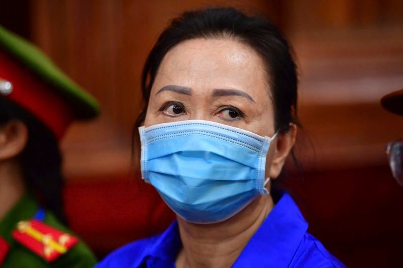 Business woman Truong My Lan, a real estate tycoon sentenced to death for financial fraud, attends her second trial in Vietnam's largest fraud case in Ho Chi Minh City, Vietnam Thursday, Sept. 19, 2024. (Thanh Tung/VnExpress via AP)