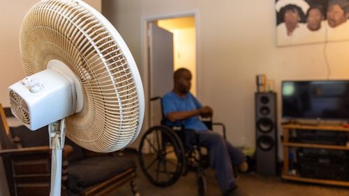 Demetrice McDowell poses for a portrait at his home in East Point on Thursday, Aug. 1, 2024. (Arvin Temkar / AJC)