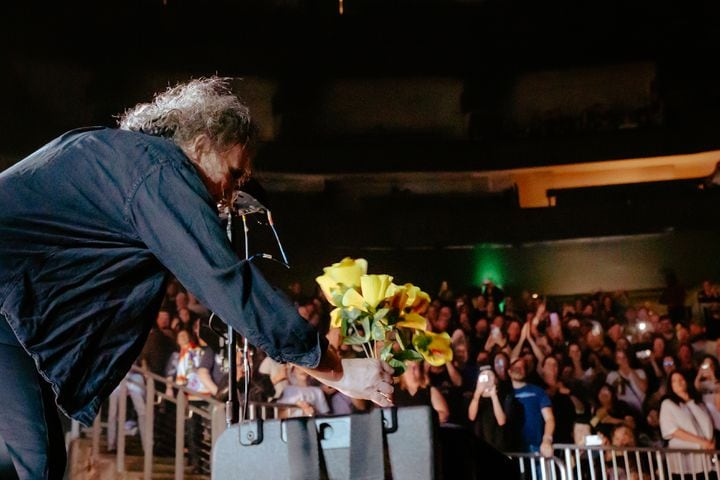 The Cure performs to an excited crowd at the State Farm Arena on June 27, 2023. (Sophie Harris for The Atlanta Journal-Constitution).