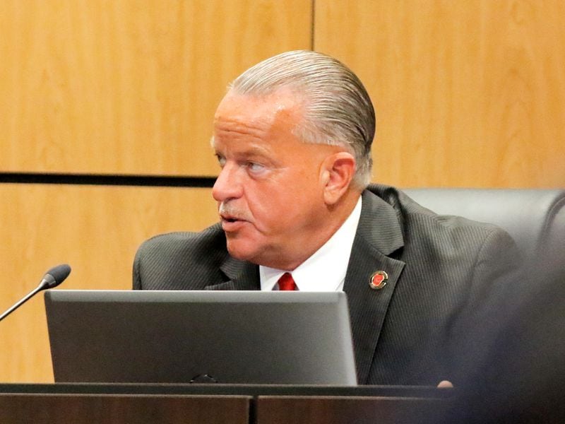 Superintendent of the Cobb County School District Chris Ragsdale speaks during a Cobb County school board meeting in Marietta on Thursday, July 15, 2021. (Christine Tannous / AJC file photo)