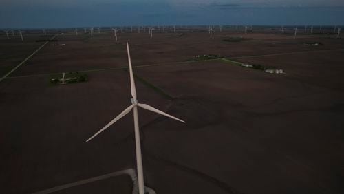 FILE - Wind turbines operate May 7, 2024, in Paxton, Ill. (AP Photo/Joshua A. Bickel, File)