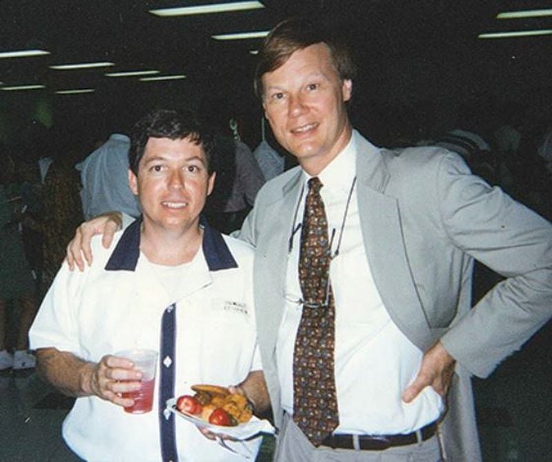 Former death-row inmate Tony Amadeo (left) with his attorney Stephen Bright at Amadeo s college graduation in 1995. (Photo courtesy of the Southern Center on Human Rights)
