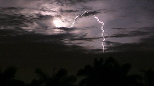 Lightning strikes.  (Photo by Marc Serota/Getty Images)