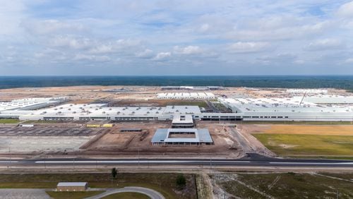 This aerial photo shows Hyundai Motor Group's electric vehicle factory in Bryan County during the summer of 2024 as construction neared its completion.