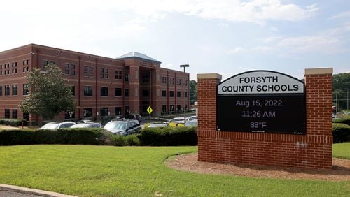 The Forsyth County Schools building is shown Monday, August 15, 2022. Two Republican incumbents lost in races Tuesday to GOP challengers. (Jason Getz / Jason.Getz@ajc.com)