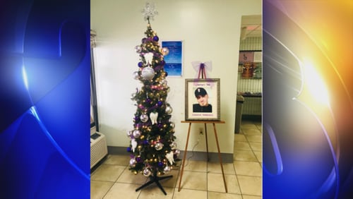 A tree serves as a memorial to a son who was killed by a drug overdose.