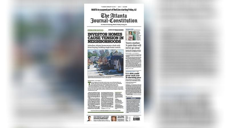 From the Thursday, Feb. 16, 2023 editions of The Atlanta Journal-Constitution