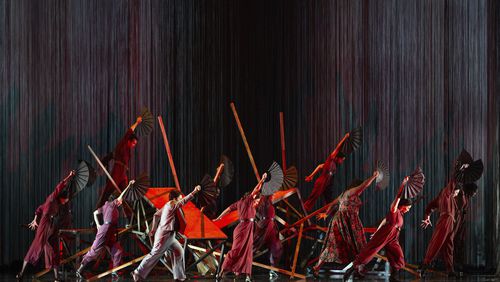 This image released by The Metropolitan Opera shows a scene from Golijov's "Ainadamar," opening at the Metropolitan Opera on Oct. 15. (Marty Sohl/The Metropolitan Opera via AP)