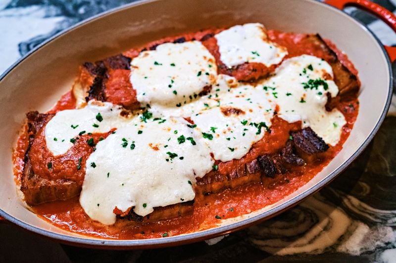 Eggplant Parmesan from the menu of Dirty Rascal.