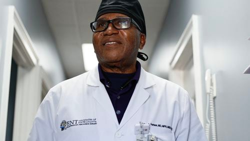 Dr. James Fortson poses for a portrait in his office in East Point on Wednesday, November 23, 2022. (Natrice Miller/natrice.miller@ajc.com)  