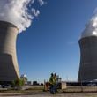 (L-R) Cooling towers for units 4 and 3 are seen at Plant Vogtle, operated by Georgia Power Co., in east Georgia's Burke County near Waynesboro, on Wednesday, May 29, 2024. (Arvin Temkar / AJC)