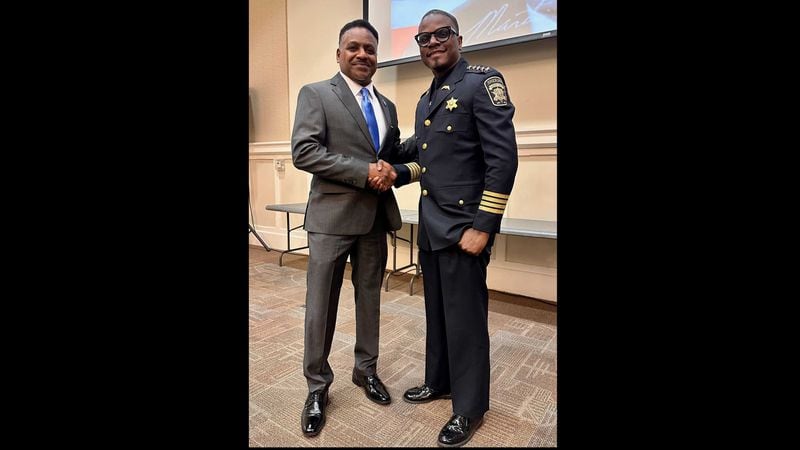 Clayton County Superintendent Anthony W. Smith and the county's sheriff, Levon Allen, have known each other for decades. Smith began mentoring Allen when Allen was a student at Pointe South Middle School and Smith was the eighth grade principal. Photo courtesy of Levon Allen.