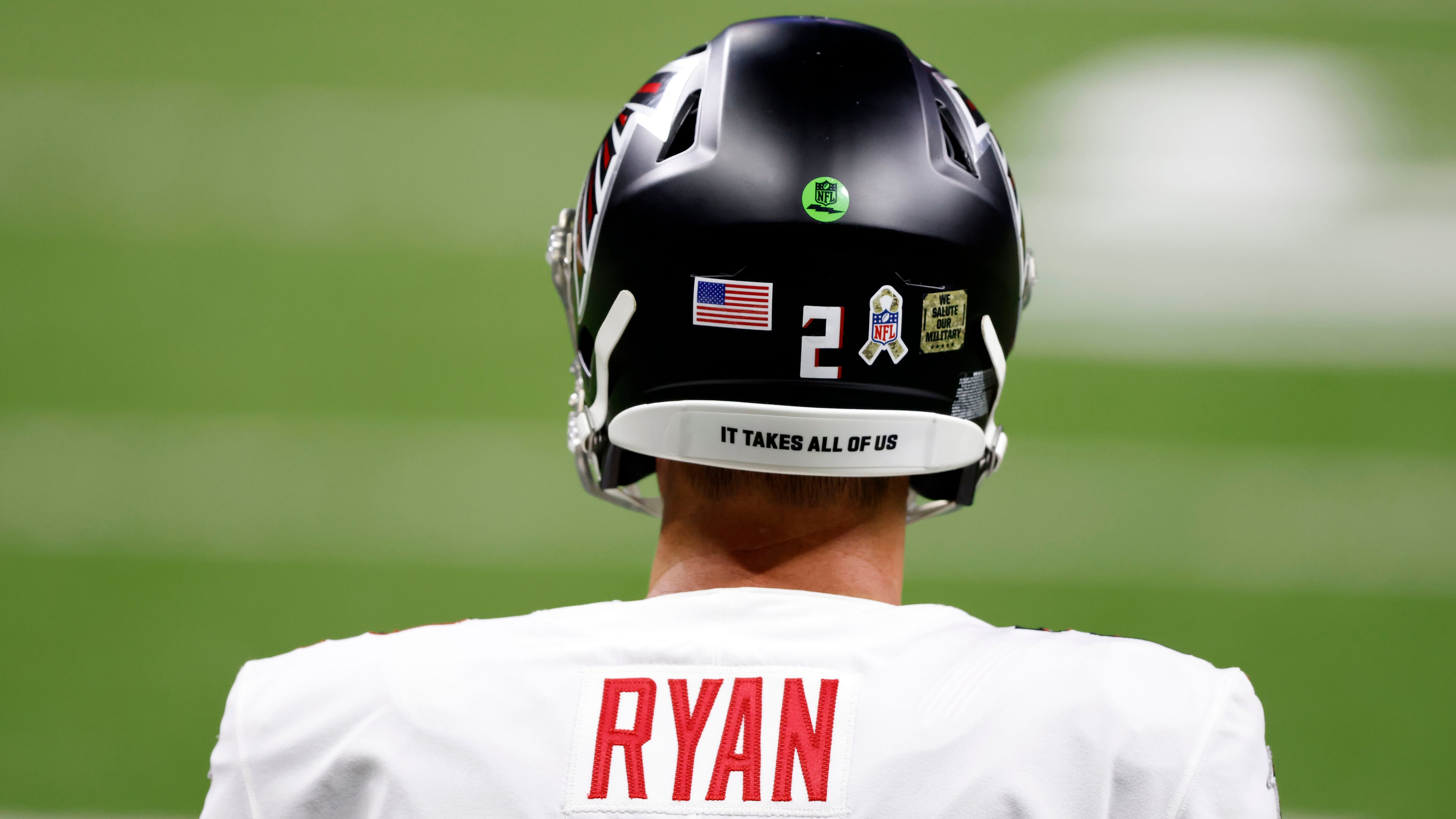 Falcons helmet decals honor victims of systemic racism