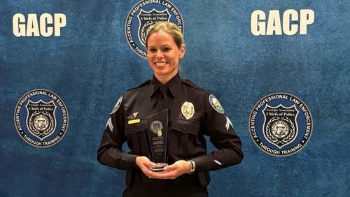 Roswell police Detective Natalie Fields won Georgia's 2024 Outstanding Officer of the Year award.