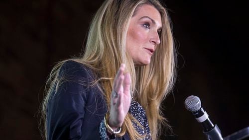 U.S. Sen. Kelly Loeffler speaks during the Georgia Municipal Association breakfast at the Georgia Freight Depot in Atlanta on Jan. 27, 2020. (ALYSSA POINTER/ALYSSA.POINTER@AJC.COM)