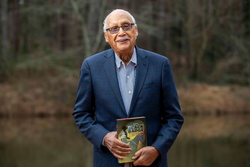 Retired jurist and author Paul L. Brady poses for a portrait at his residence in Atlanta’s Midwest Cascade community. Brady is the first African American appointed a federal administrative law judge. He wrote a book about his great-uncle Bass Reeves, one of the first Black deputy U.S. marshals west of the Mississippi River. (Alyssa Pointer / Alyssa.Pointer@ajc.com)