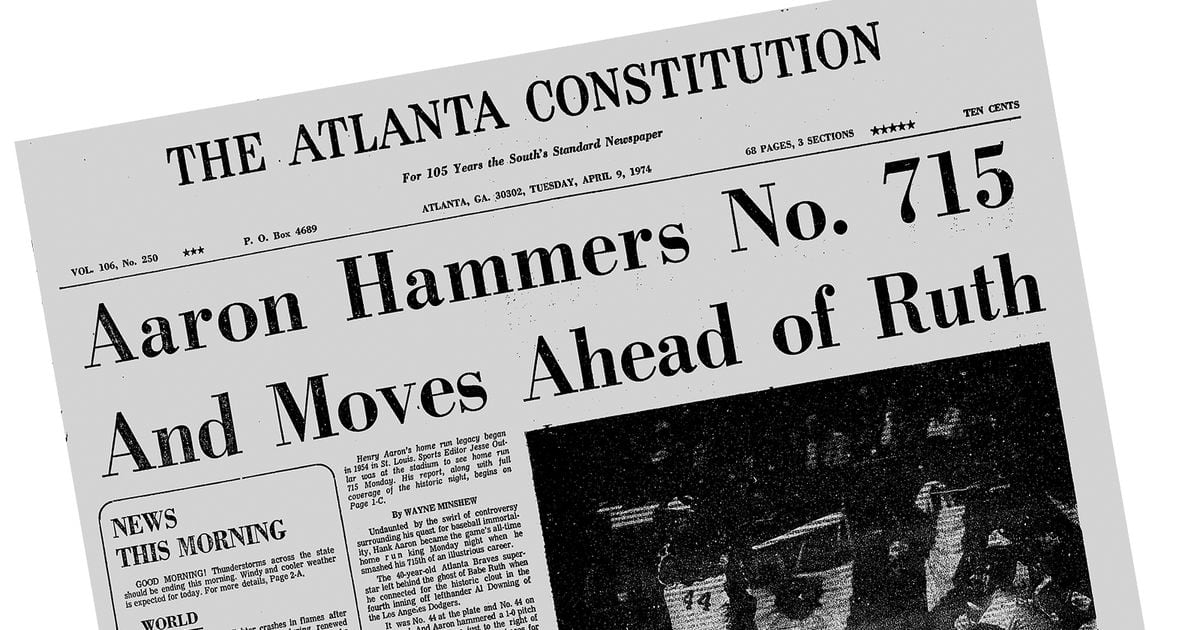 ESPN on X: On this night in 1974, Hammerin' Hank Aaron hammered