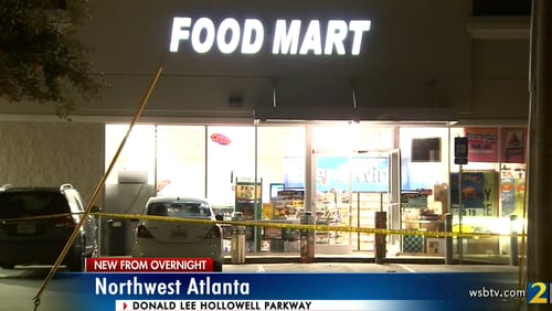 The victim was shot multiple times inside a food mart connected to a Citgo gas station on Donald Lee Hollowell parkway, Atlanta police told Channel 2 Action News.