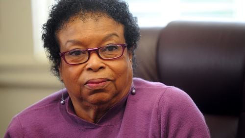 Roslyn Pope talks about her role as a "foot soldier" in the civil rights movement Thursday, Jan. 3, 2013, at Spelman College in Atlanta. (Photo: BITA HONARVAR / AJC)