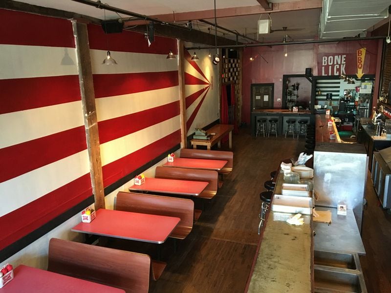 The interior at the newest Bone Lick BBQ, located at . Photo credit: Mike LaSage.
