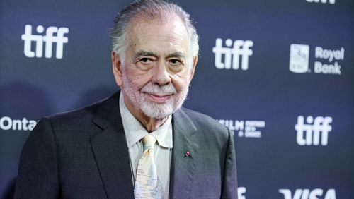 Francis Ford Coppola, the writer and director of "Megalopolis," poses at the premiere of the film at Roy Thomson Hall during the Toronto International Film Festival, Monday, Sept. 9, 2024, in Toronto. (Chris Pizzello/AP)