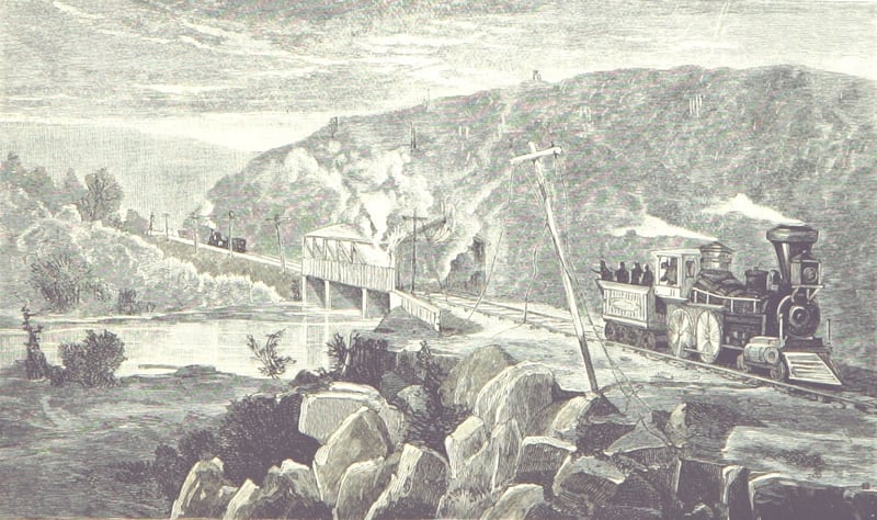 The Great Locomotive Chase in 1862 began north of Marietta, Georgia.